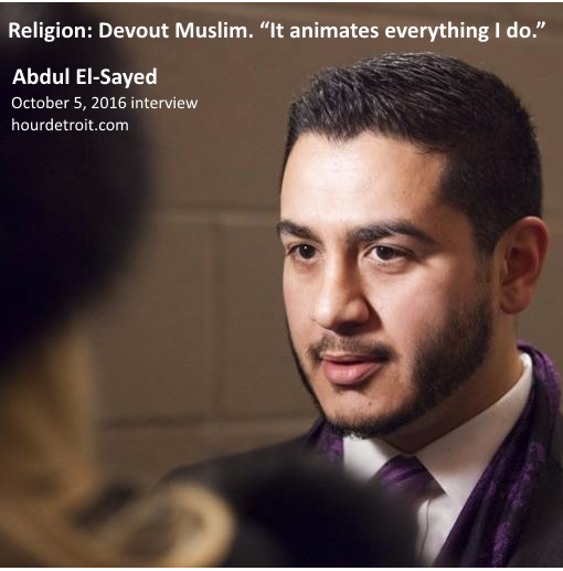 Michigan Candidate for Governor; Democrat Abdulrahman Mohamed El Sayed